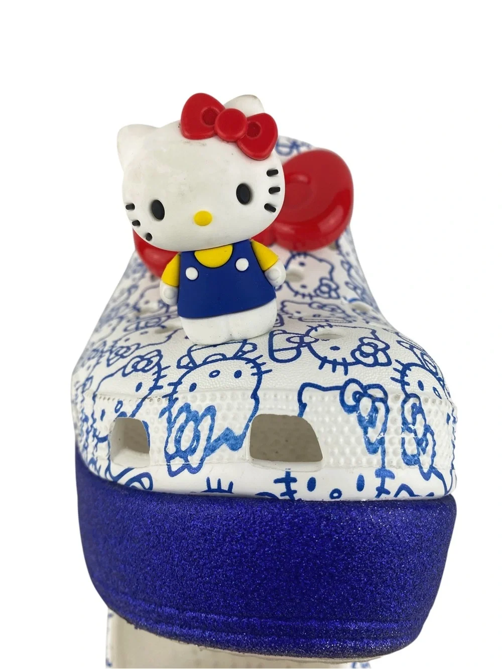 Hello Kitty Crocs Siren Heeled Clog Platform Shoes Size Men 8 Women 10 w Jibbitz - Picture 7 of 15